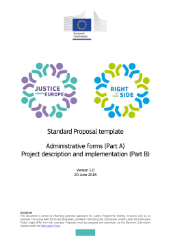 Standard proposal template