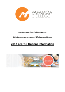 2017 Year 10 Options Information