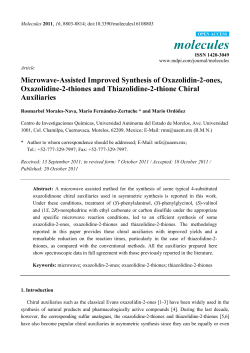 Microwave-Assisted Improved Synthesis of Oxazolidin-2