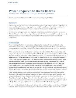 Power Required to Break Boards
