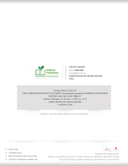 Redalyc.HIGH TEMPERATURE EFFECT ON TOMATO