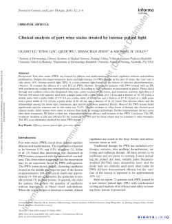 Clinical analysis of port wine stains treated by intense pulsed light