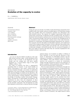 Evolution of the capacity to evolve