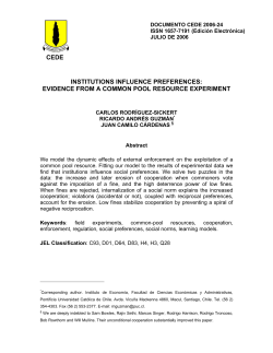 institutions influence preferences: evidence from a common pool