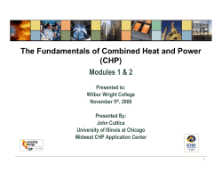 The Fundamentals of Combined Heat and Power (CHP) Modules 1