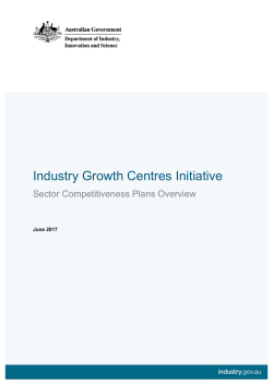 Sector Competitiveness Plan Overview