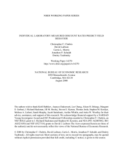 Individual Laboratory-Measured Discount Rates