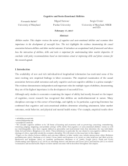 Cognitive and Socio-Emotional Abilities Fernando