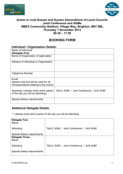 Action in rural Sussex and Sussex Associations of Local Councils