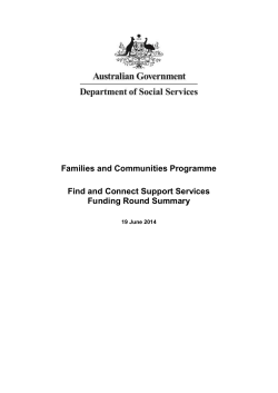 Find and Connect Support Services