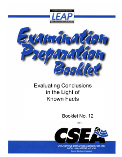 Evaluating Conclusions in the Light of Known Facts