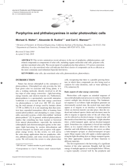Porphyrins and phthalocyanines in solar photovoltaic cells