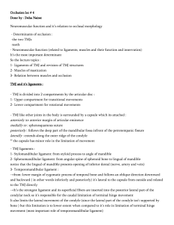 Occlusion lec # 4