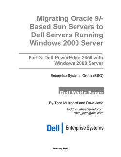 Migrating Sun-based Oracle Databases to Dell PowerEdge Servers