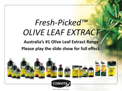Fresh-Picked* Olive Leaf Extract