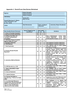 Dioxin and Furan Data Review Worksheet