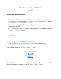 OnCorps Timesheet Instructions for KEYS Members 2016