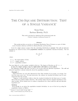 Test of a Single Variance