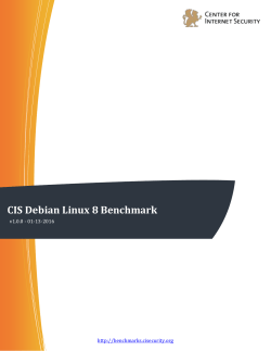 CIS Debian Linux 8 Benchmark