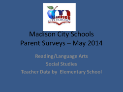 By the Numbers - Madison City Schools
