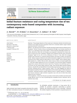 Initial fracture resistance and curing temperature rise
