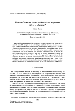 Minimum Times and Memories Needed to Compute the Values of a