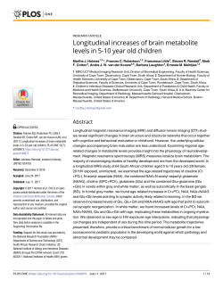 Longitudinal increases of brain metabolite levels in 5-10