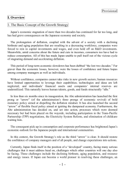 I. Overview 1. The Basic Concept of the Growth Strategy