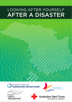 Looking after yourself after a disaster