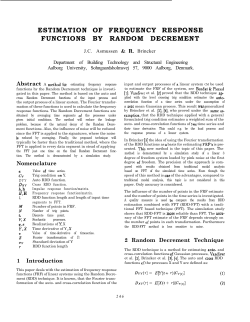 estimation of frequency response functions by random decrement