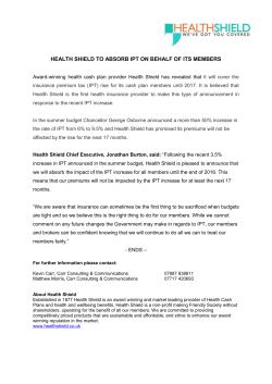 Health Shield to absorb IPT on behalf of its members