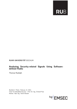 Analysing Security-related Signals Using Software