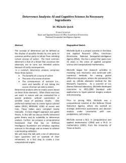 Deterrence Analysis: AI and Cognitive Science As Necessary