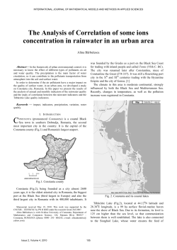The Analysis of Correlation of some ions concentration in rainwater