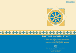 Putting Women First - World Health Organization