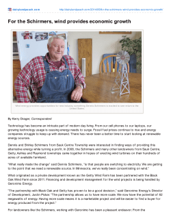 For the Schirmers, wind provides economic growth