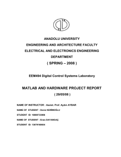 ANADOLU UNIVERSITY ENGINEERING AND ARCHITECTURE
