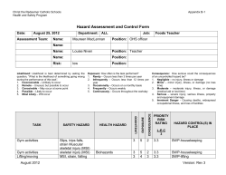 Knives - Christ the Redeemer Catholic Schools