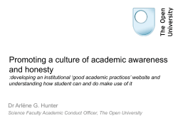 good academic practices - Open Research Online