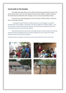 Tennis balls to The Gambia - Avondale Lawn Tennis Club