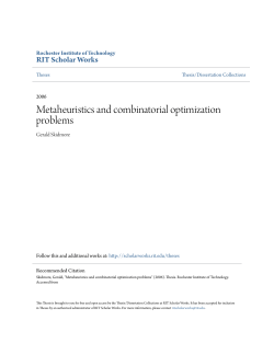 Metaheuristics and combinatorial optimization problems