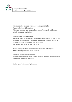 Allelochemicals are a major component of defensive and offensive