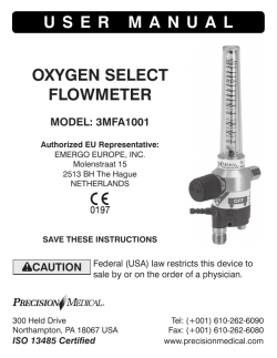 usermanual oxygen select flowmeter