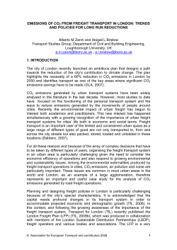 emissions of co2 from freight transport in london