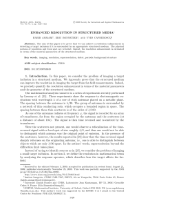 ENHANCED RESOLUTION IN STRUCTURED MEDIA 1