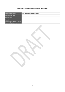 5. Oral Health Promotion Service specification
