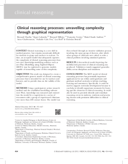 Clinical reasoning processes: unravelling
