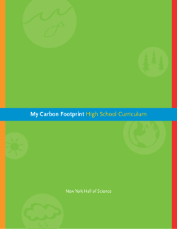 My Carbon Footprint High School Curriculum