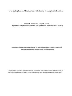 Investigating Factors Affecting Renewable Energy Consumption in
