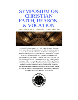 On behalf of the 8:32 Society, the Public Health Christian Fellowship